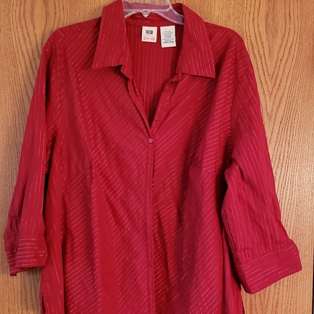 Faded Glory Womens Stretch Blouse Sz. 22W/24W